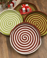 Colonial Mills Candy Cane Round Tray