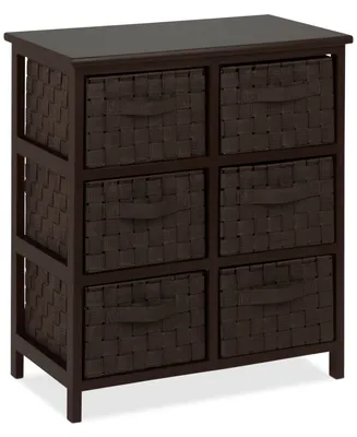 Honey Can Do Woven Strap 6-Drawer Chest