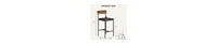 Bar Stools Set of 2, Kitchen Bar Stools with Footrest, 25.5 Inches Upholstered Bar Chairs with Back, 2 Counter Height Barstools for Counter Bar