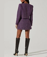 Astr The Label Lyssa Tweed Jacket Covina Tweed Mini Skirt