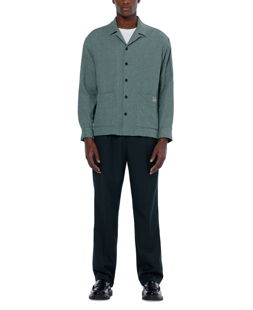 Scotch & Soda Men's Relaxed-Fit Textured Shirt Jacket