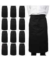 Arkwright Home Arkwright Mariposa Bistro Aprons (12 Pack), Soft Polyester Blend, 33x30 in., Color Options