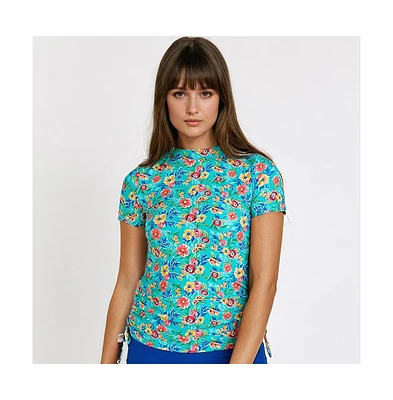 Calypsa Plus Mock Neck Adele Swim Top