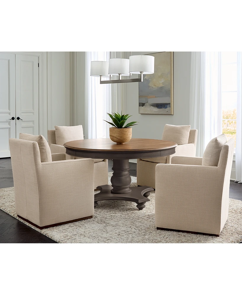 5 Pc. Set (Mandeville Round Dining Table & 4 Kenity Ii Arm Chairs), Created for Macy's