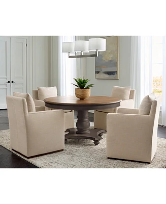 5 Pc. Set (Mandeville Round Dining Table & 4 Kenity Ii Arm Chairs), Created for Macy's