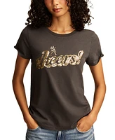 Lucky Brand Women's Cotton Cheers Crewneck Tee