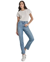 Dkny Jeans Women's High-Rise Slim Straight Scattered Rhine-Studs - OCE