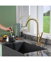 Casainc 1.8 Gpm Pull Down Kitchen Faucet with Deck Plate