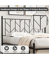 Sugift Full Size Platform Bed Frame with Sturdy Metal Slat Support