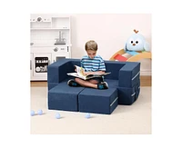 gaomon Kids Play Couch, 3Pcs Modular Kids Couch Toddler Couch for Playroom Bedroom Furniture