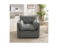 gaomon Oversized Swivel Accent Chair, Mid Century Comfy Accent Sofa for Bedroom, Modern Accent Armchair Reading Chair for Living Room Waiting Room, Ac