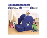 gaomon 7Pcs Kids Play Couch, Modular Kids Sofa Toddler Couch