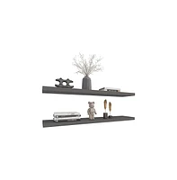 Depot E-Shop Pantego Floating Shelves with 1 Shelf, Pine