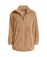 Lands' End Plus Full Zip Cozy High Pile Fleece Jacket