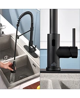 Casainc 1.8 Gpm Pull Down Touchless Sensor Single Handle Kitchen Faucet with Accessories