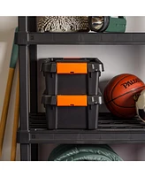 Iris Usa Gal. Plastic Storage Bins with Lids, Latching Totes