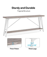 Tribesigns Industrial Entry Console Table,70.9 Inches Extra Long Sofa Table Behind Couch