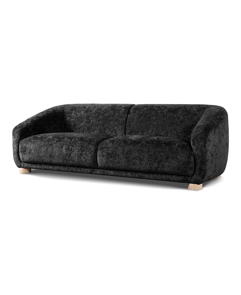 Furniture of America 88" Waxley Chenille Slope Arm Sofa