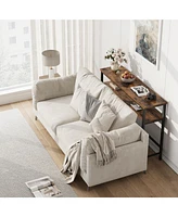 gaomon 2 Tier Entryway Table, Console Tables for Entryway, Industrial Sofa Table with Adjustable Shelf