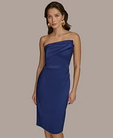 Donna Karan New York Women's Asymmetric-Neck Strapless Dress
