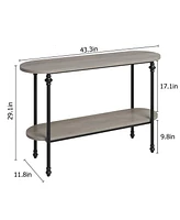 gaomon Entryway Table, 43.3" Console Table with Storage
