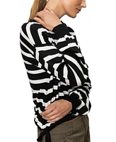 Sanctuary Women's Striped Side-Tie Sweater