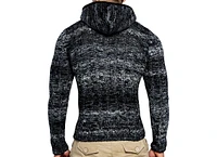 Leif Nelson Men's Cable Knit Hooded Cardigan Jacket