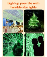 Twinkle Star 120 Led Outdoor Solar String Lights 8 Modes Decorative Fairy 2-Pack - 39.4 Ft