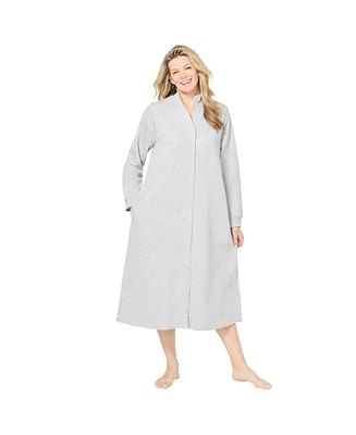 Only Necessities Women's Plus Fleece Snap-Front Robe