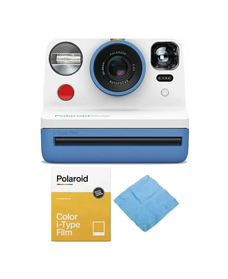 Polaroid Originals Now Viewfinder i-Type Instant Camera (Blue) Bundle Film