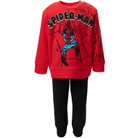 Avengers Boys Marvel Spider-Man Fleece Sweatshirt and Pants Set