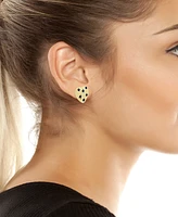 Steve Madden Faux Stone Heart Stud Earrings