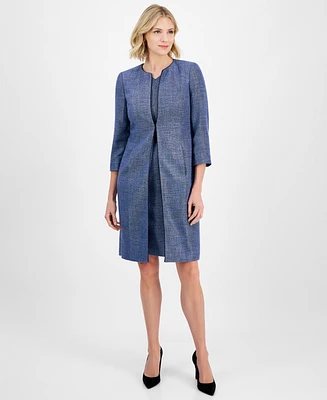 Kasper Women's Piping-Trim Tweed Topper Jacket, Regular & Petite