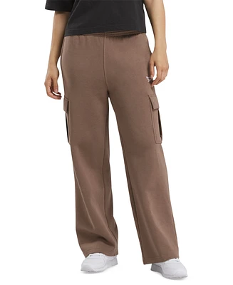 Reebok Women's Identity Mid-Rise Fleece Cargo Sweatpants