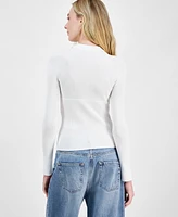 Hugo Women's Chain-Neck Long-Sleeve Top
