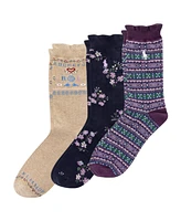 Polo Ralph Lauren Little Girls Essex Sampler Socks, 3-Pack