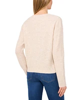 CeCe Women's Long Sleeve V-Neck Sweater