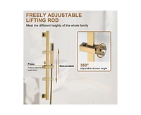 Casainc 4 Function Single Handle Thermostatic Shower Faucet Body Spray