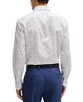 Boss by Hugo Men's Floral-Print Slim-Fit Shirt