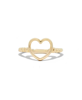 The Lovery Gold Open Heart Ring 14K Gold