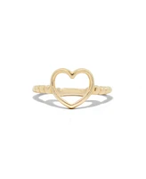 The Lovery Gold Open Heart Ring 14K Gold