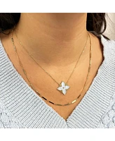 The Lovery Mother of Pearl Luxe Flower Necklace 14K Gold