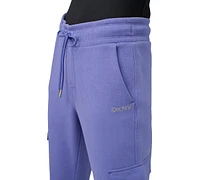 Dkny Sport Women's Studded-Logo Cargo Joggers