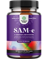 Nature's Craft Sam-e 200 mg Capsules, S-Adenosyl Methionine Supplement for Natural Relaxing Mood Boost Brain Support and Liver Detox Cleanse, Nature's