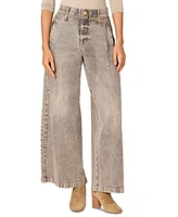 Democracy Women's "Ab"Solution Ultra Skyrise Belted Palazzo Jeans