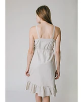 Hope & Henry Women's Ruffle Hem Wrap Dress