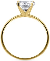 Giani Bernini Cubic Zirconia Solitaire Ring (3-1/2 ct. t.w.) in 18k Gold Over Sterling Silver, Exclusively at Macy's