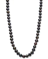 3-Pc. Set Dyed Peacock Black Cultured Freshwater Baroque Pearl (6-7mm) Necklace, Bracelet & Drop Earrings in Sterling Silver