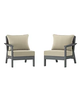 WestinTrends Outdoor Patio Hdpe Loveseat Sofa with Cushions