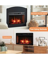 Sugift 26 Inch Infrared Electric Fireplace Insert with Remote Control